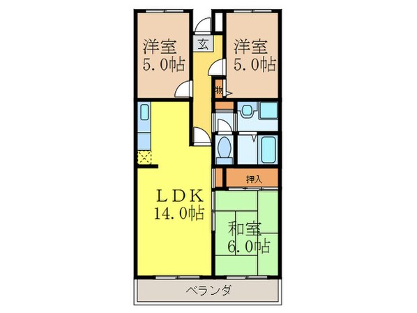 シェリール南茨木の物件間取画像